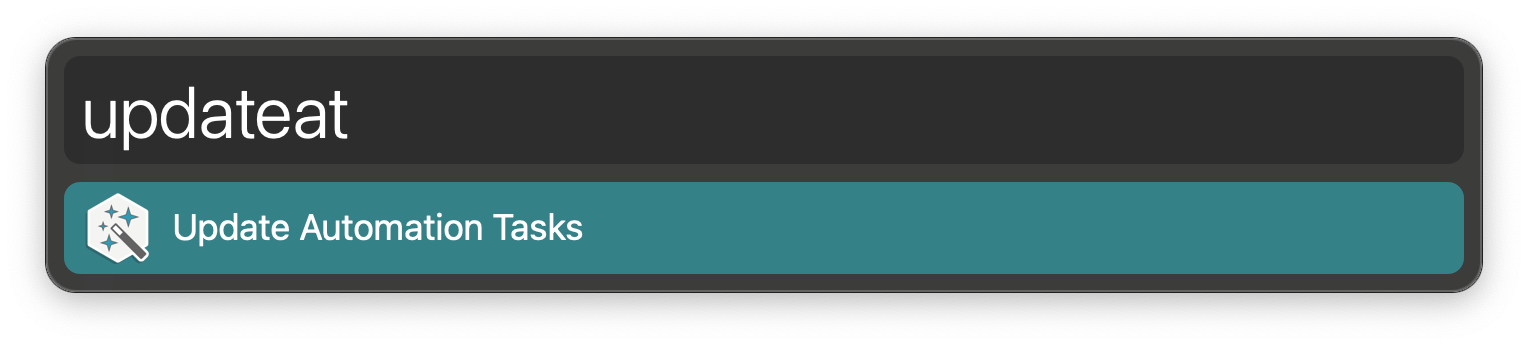 Alfred search for updateat