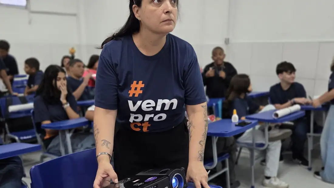 Professora do CTRIO em aula