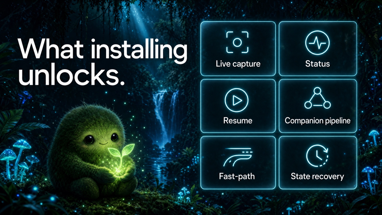 What installing the spec-kit extension unlocks: live progress capture, status, resume, the lean Companion pipeline, the complexity fast-path, and honest state recovery