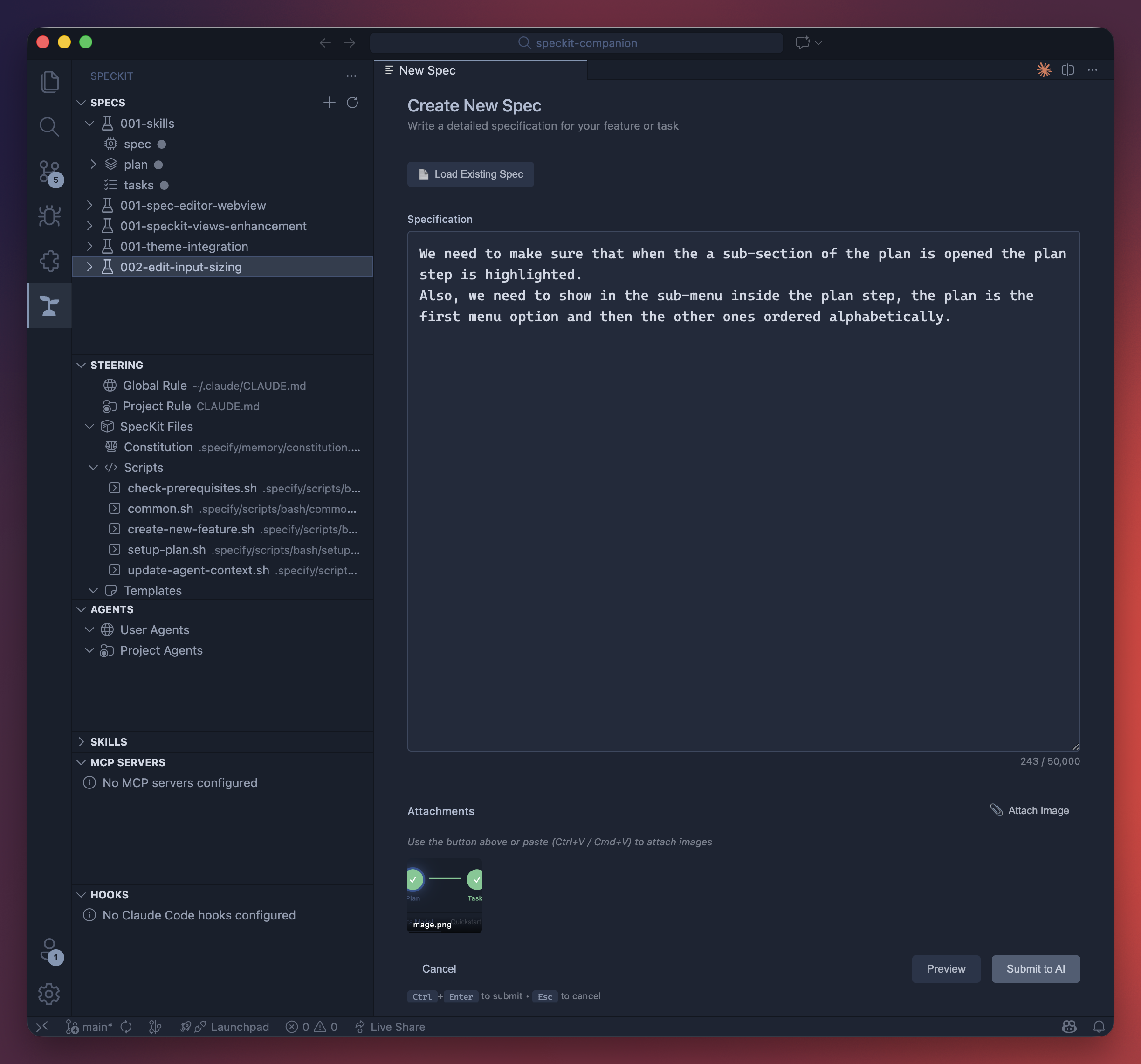SpecKit Companion Sidebar