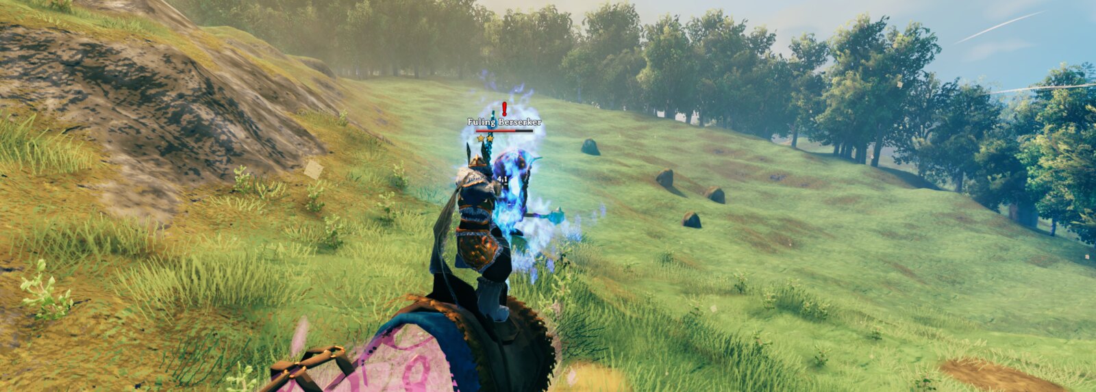 Firing back at a Fuling Berserker while riding away on a spirit moose
