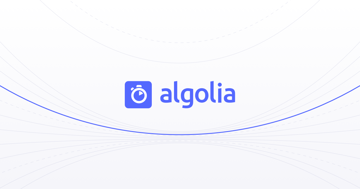 Algolia banner