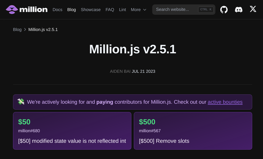 Million.js Blog