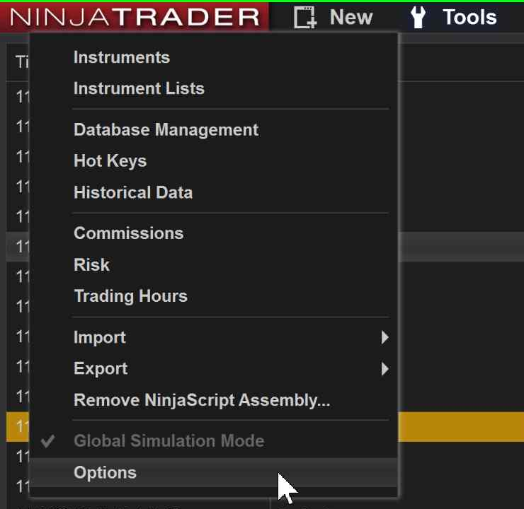 tool options