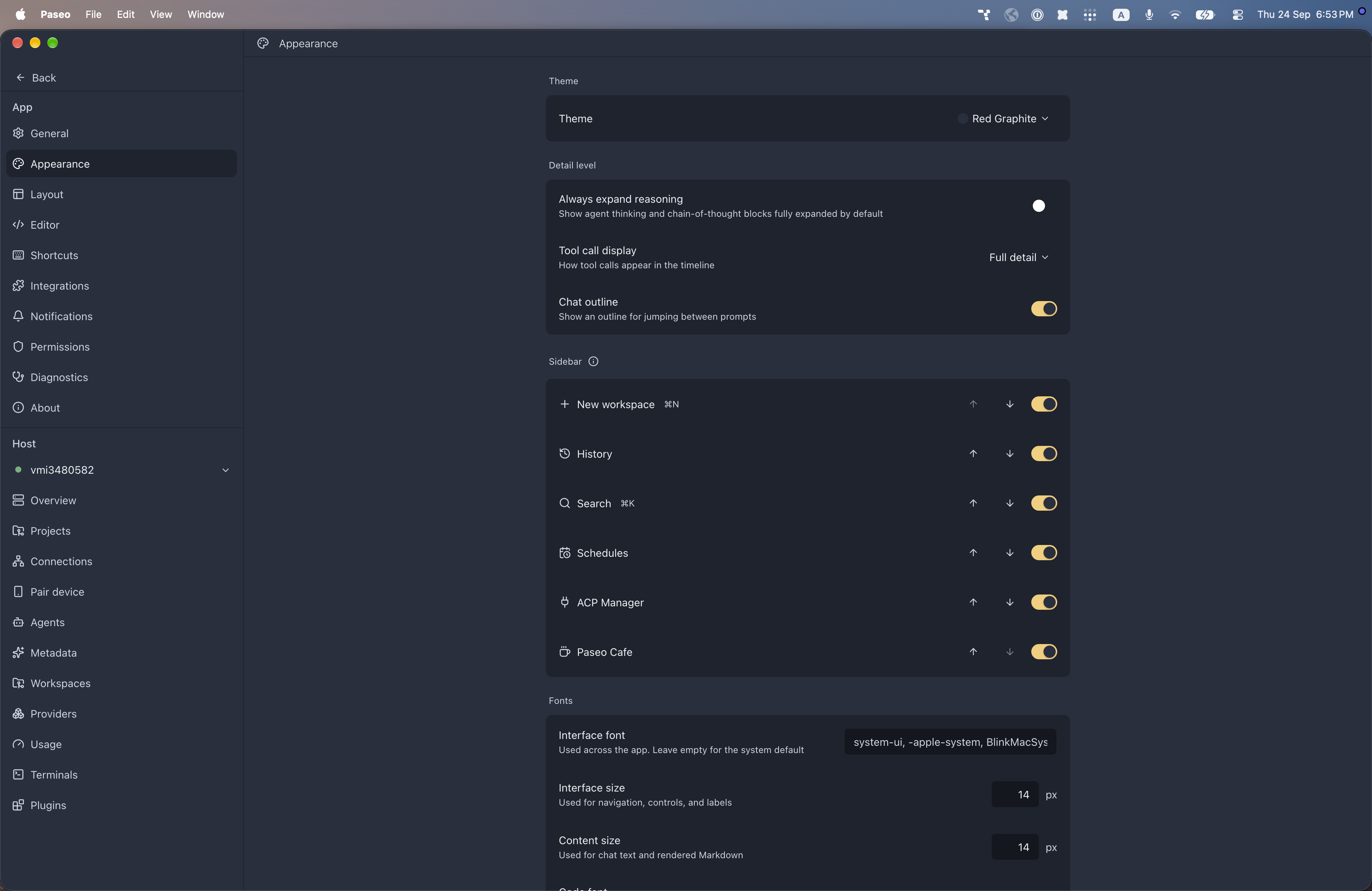 Red Graphite Theme screenshot 1