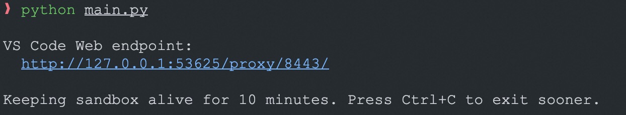 VS Code screenshot shell