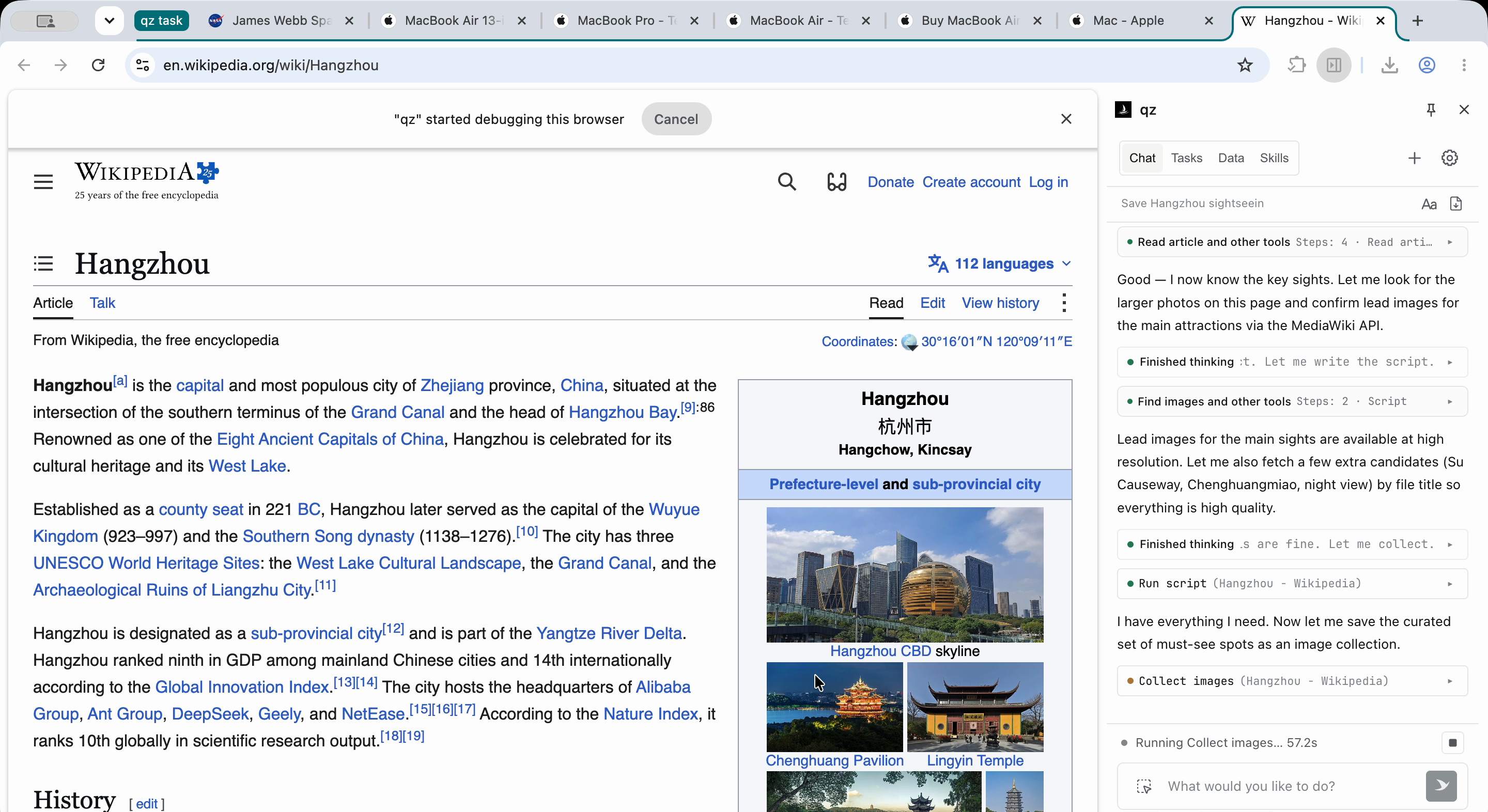 qz collecting Hangzhou photos from Wikipedia