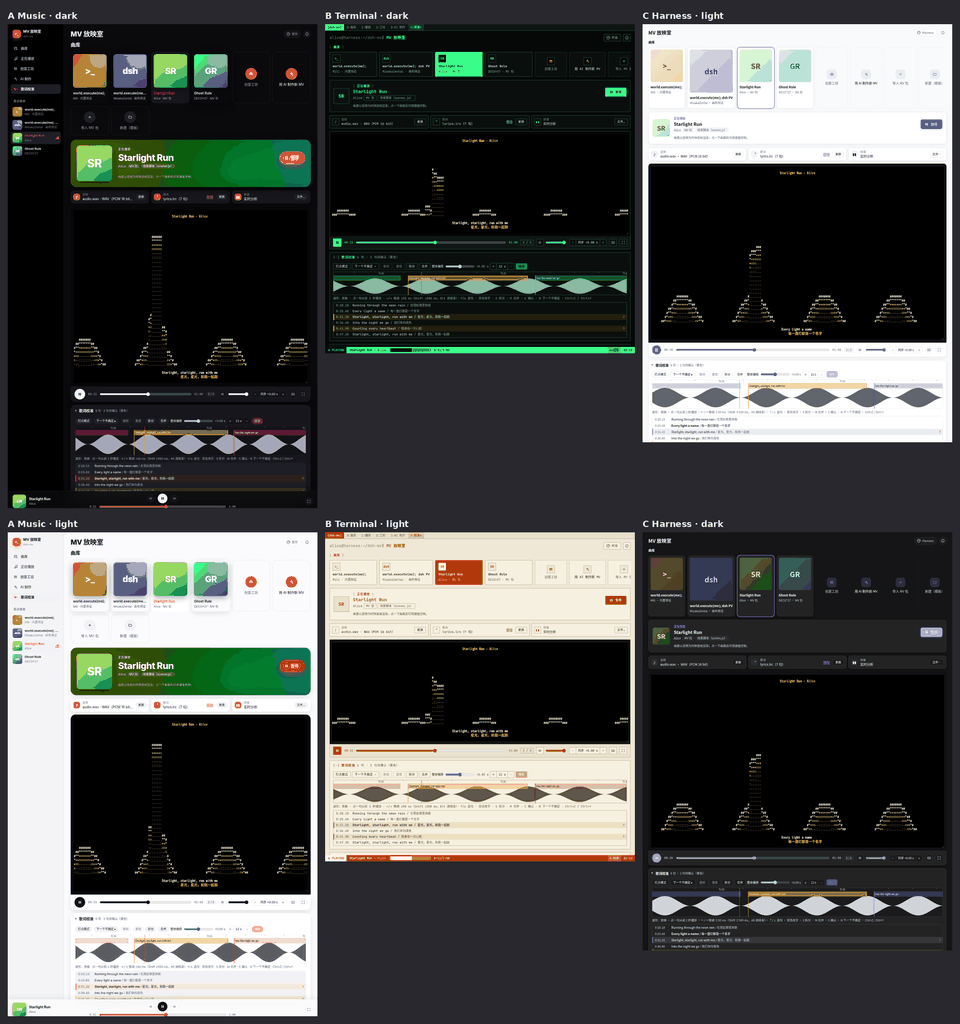 Calibration editor in three skins