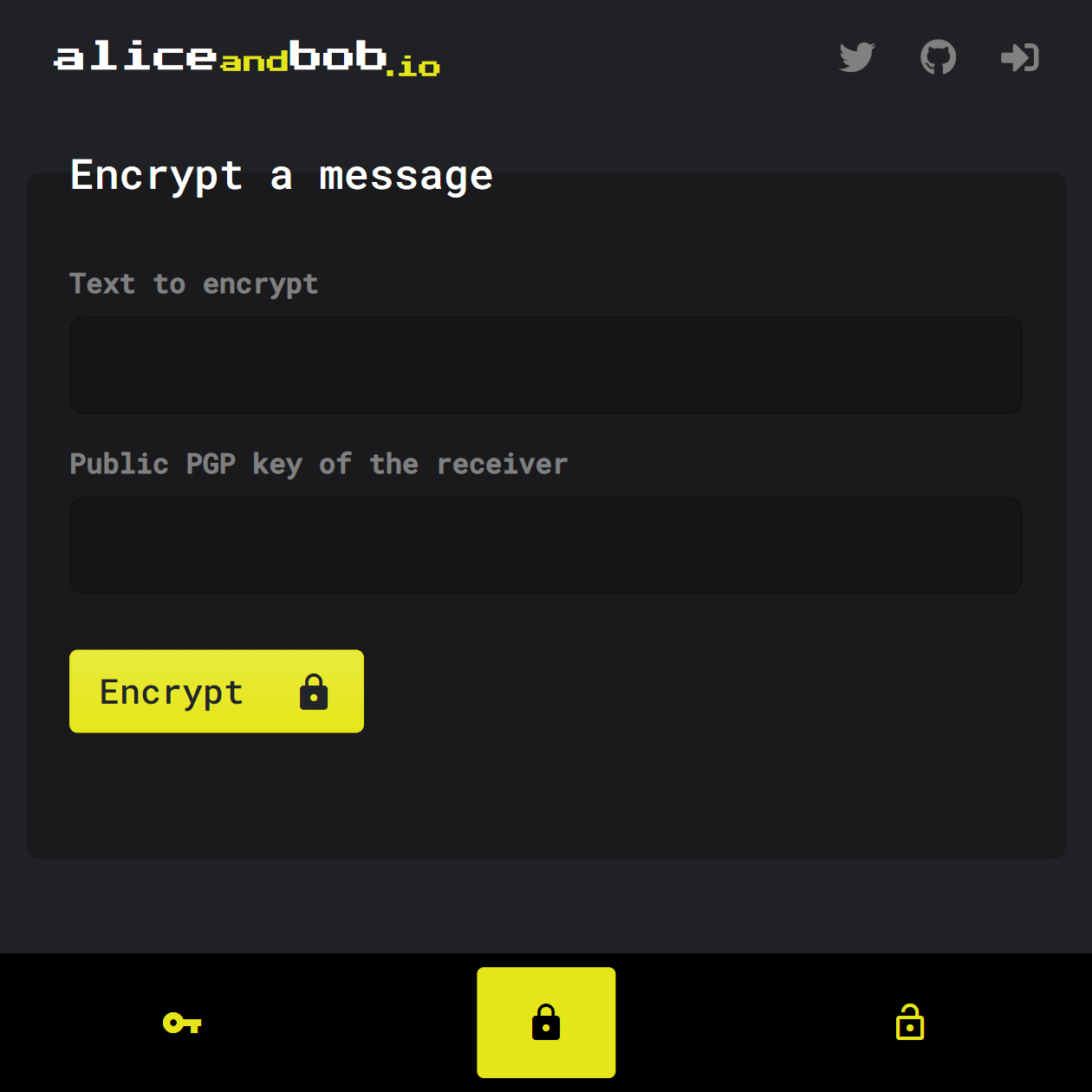 Encrypt a message
