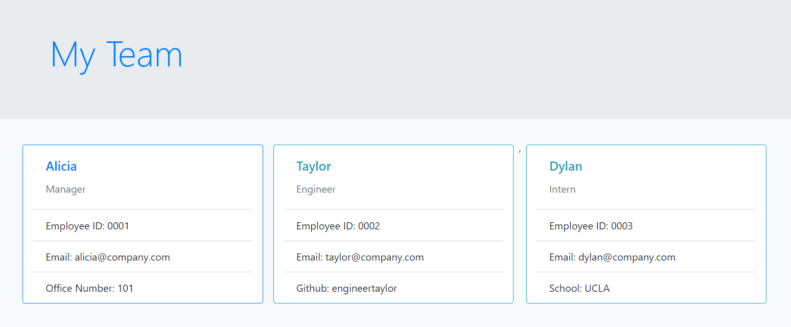 GitHub - aliciachamar/team-profile-generator