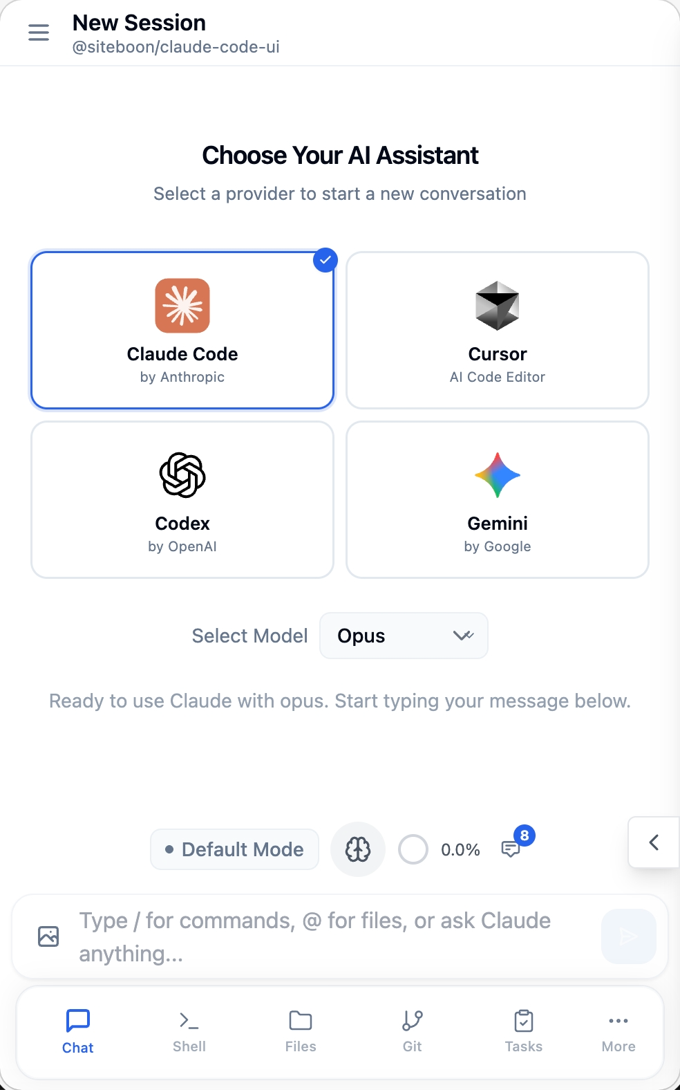 Pixcode CLI selection