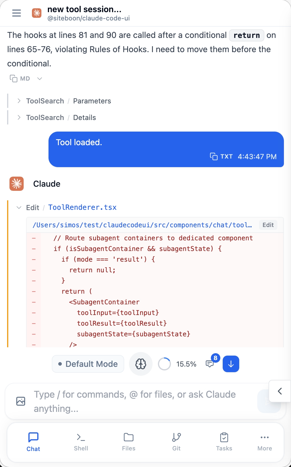 Pixcode mobile chat