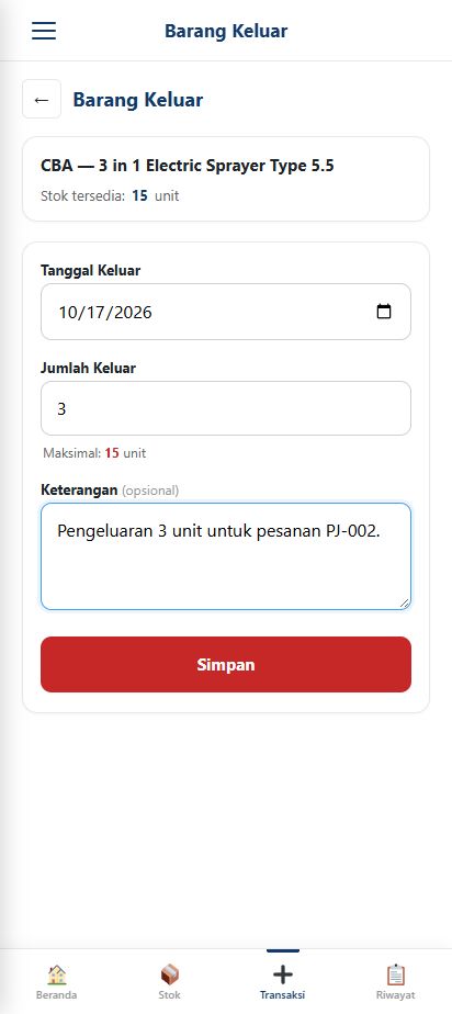 Stock-out form