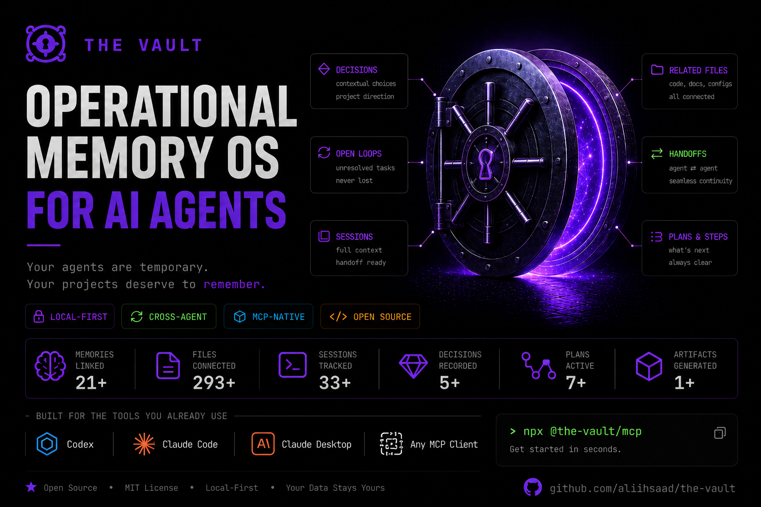 The Vault - Operational Memory OS for AI Agents