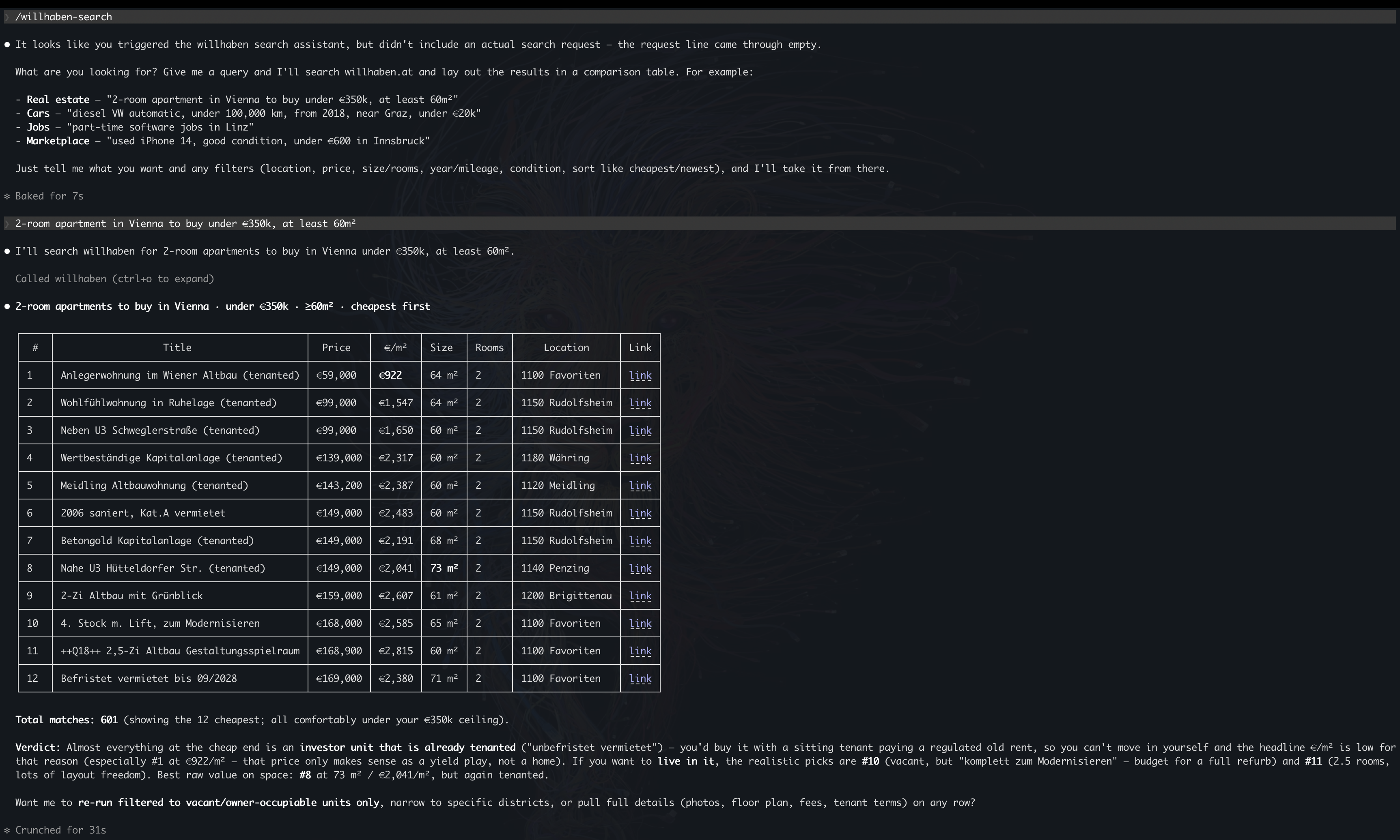 /willhaben-search command output