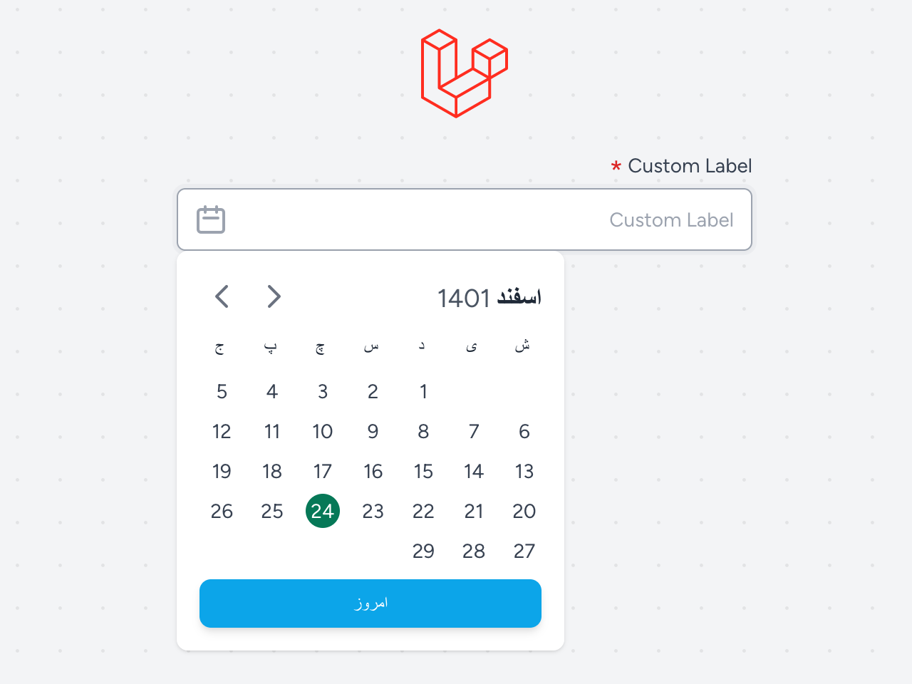 Livewire Persian Datepicker