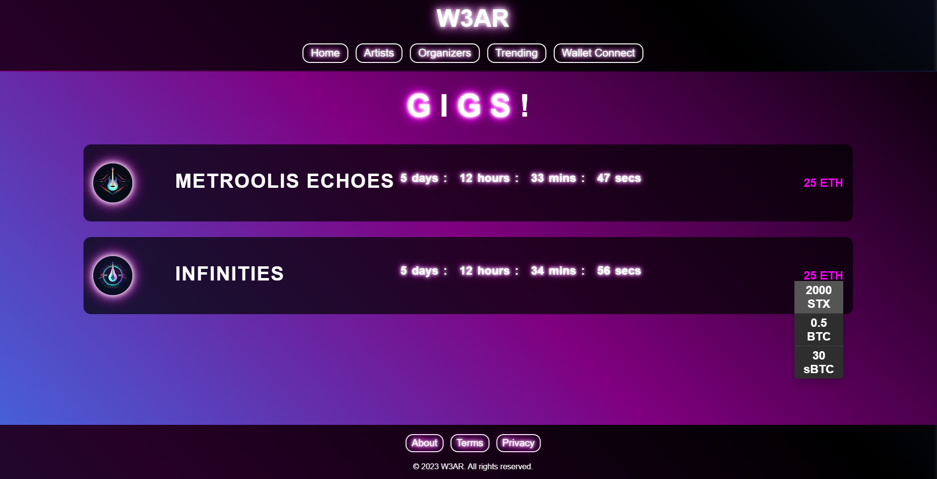 GIGS Page