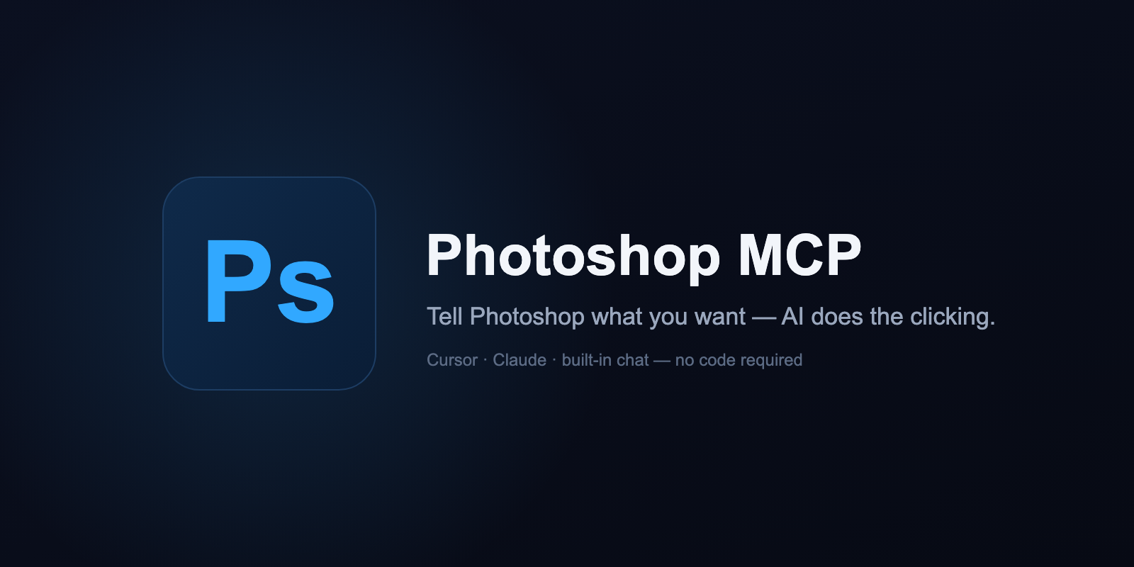 Photoshop MCP — tell Photoshop what you want, AI does the clicking