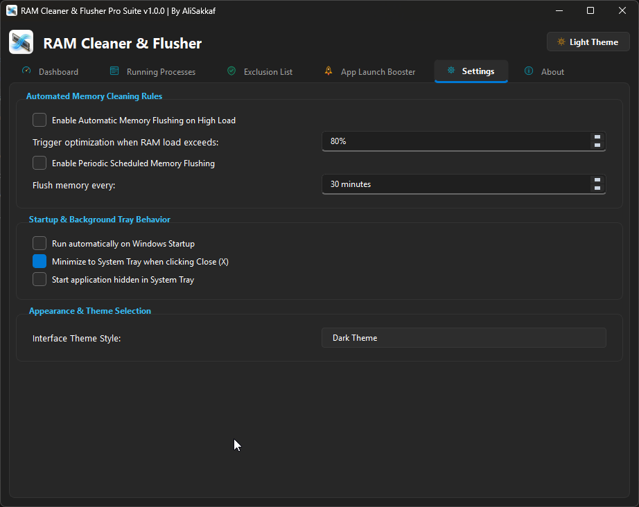 Tray Automation & Threshold Settings