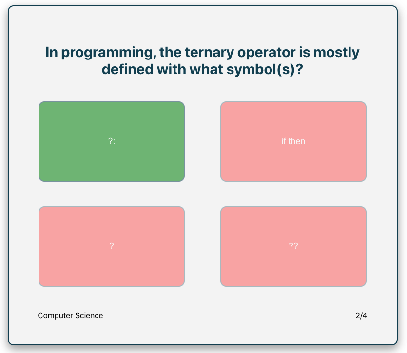 Ternary Question