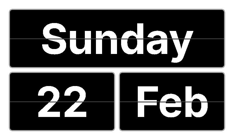 International Flip Date Clock Screenshot