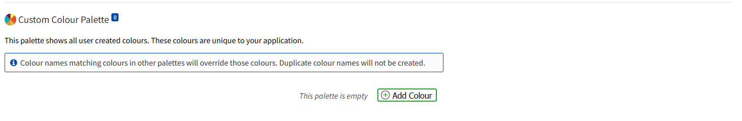 Empty Custom Color Palette Empty Custom Color Palette