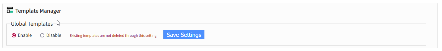 Disable Global Templates Template Manager