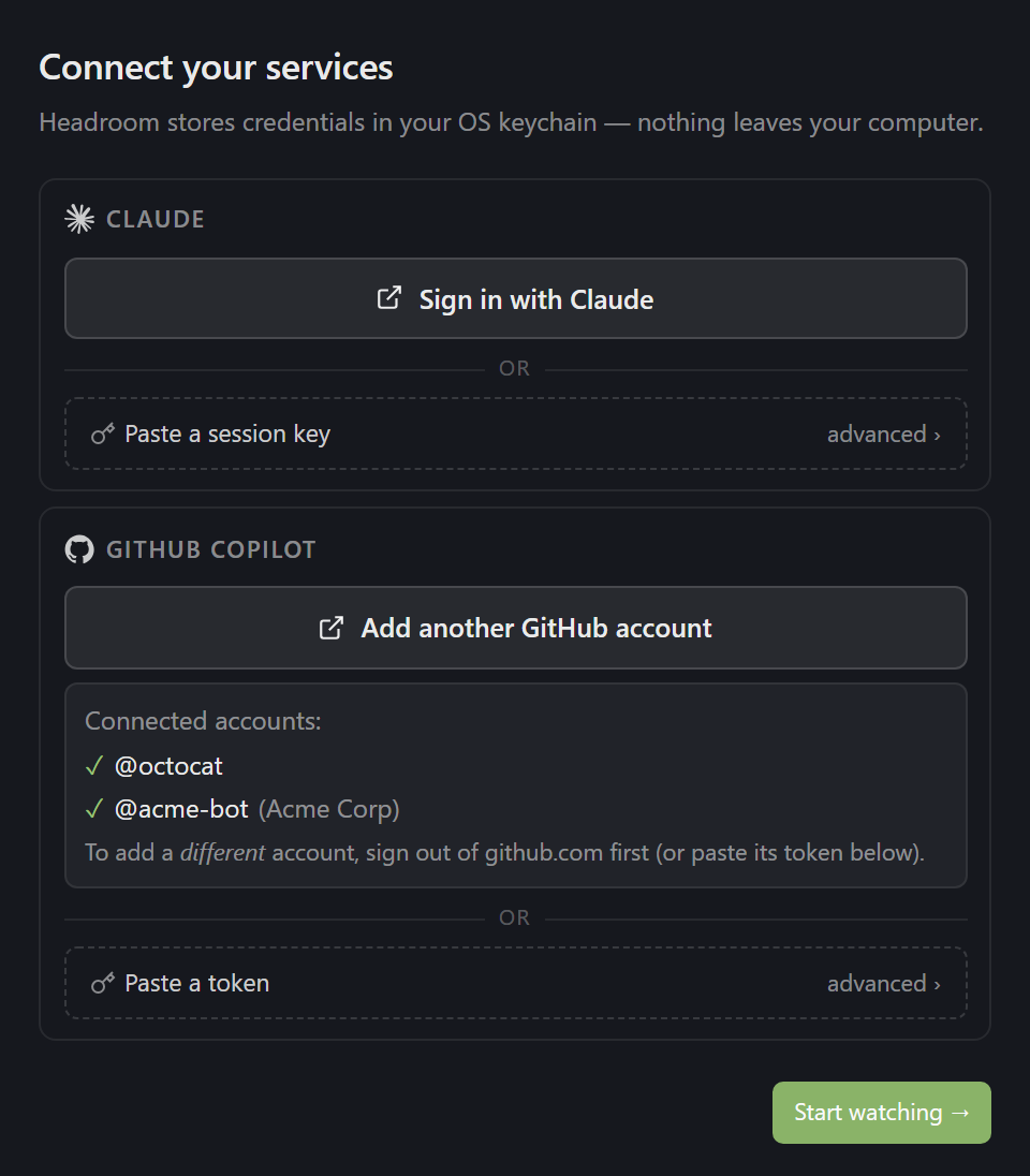 Onboarding window
