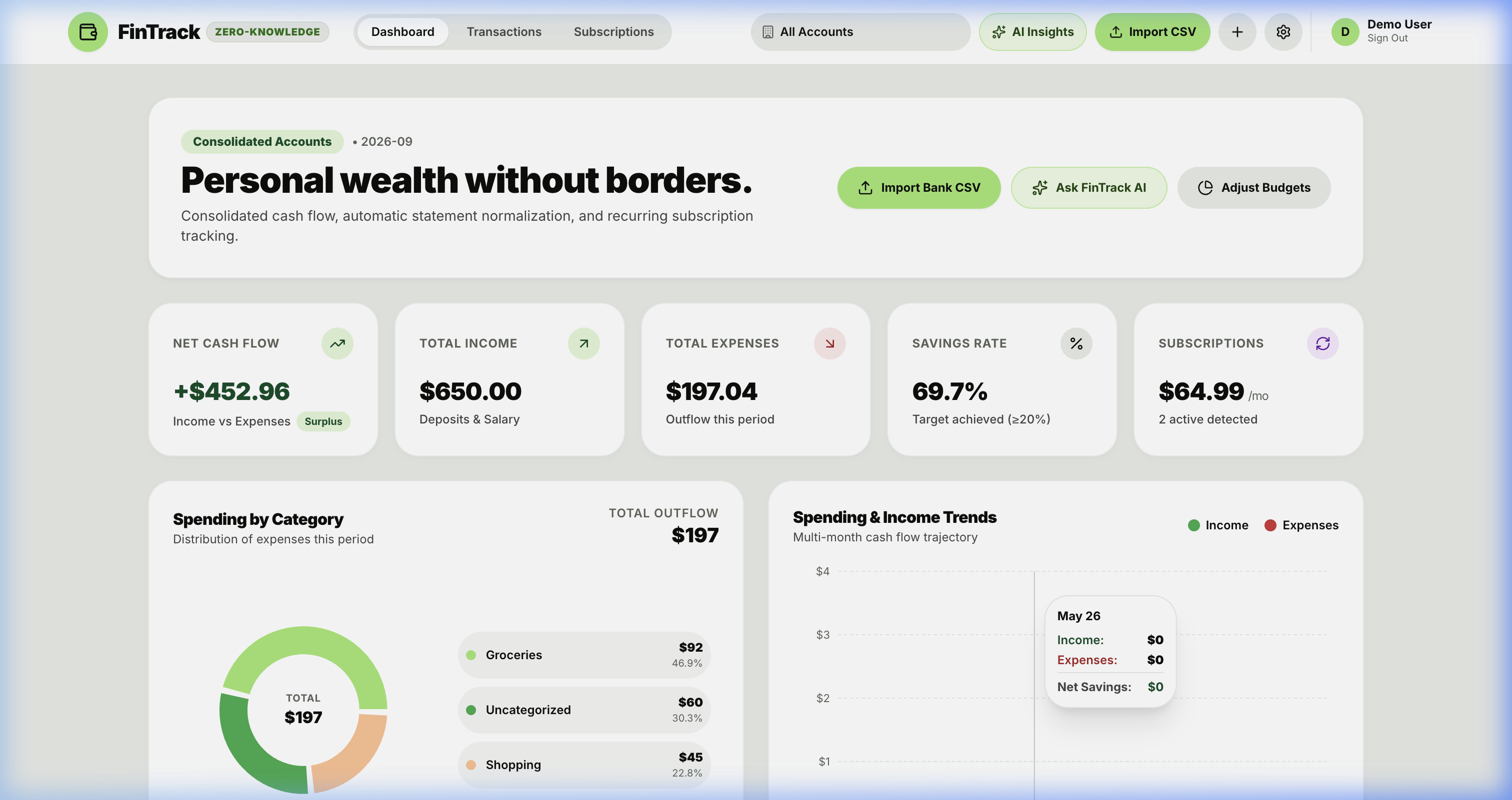 FinTrack — Zero-Knowledge Finance