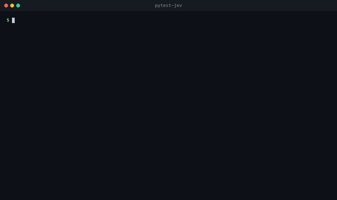 pytest-jev screenshot