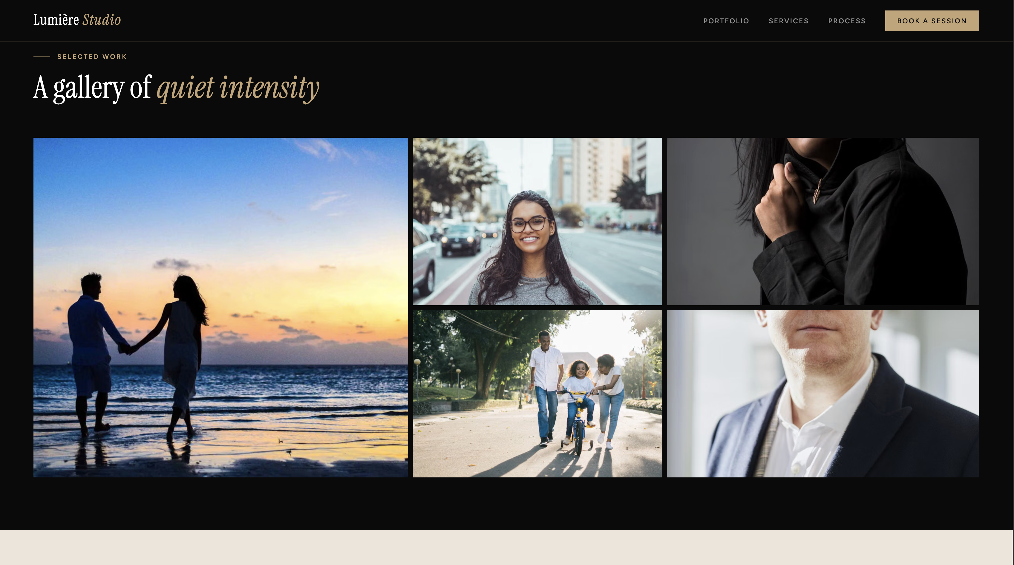 Photographer booking screenshot