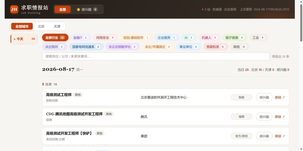 Job Hunting 插件预览图