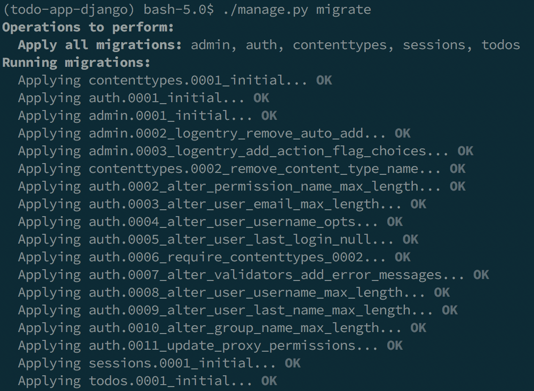 Database migrations