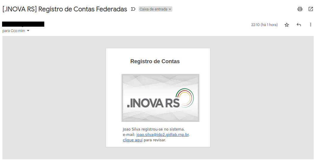 email notificacao