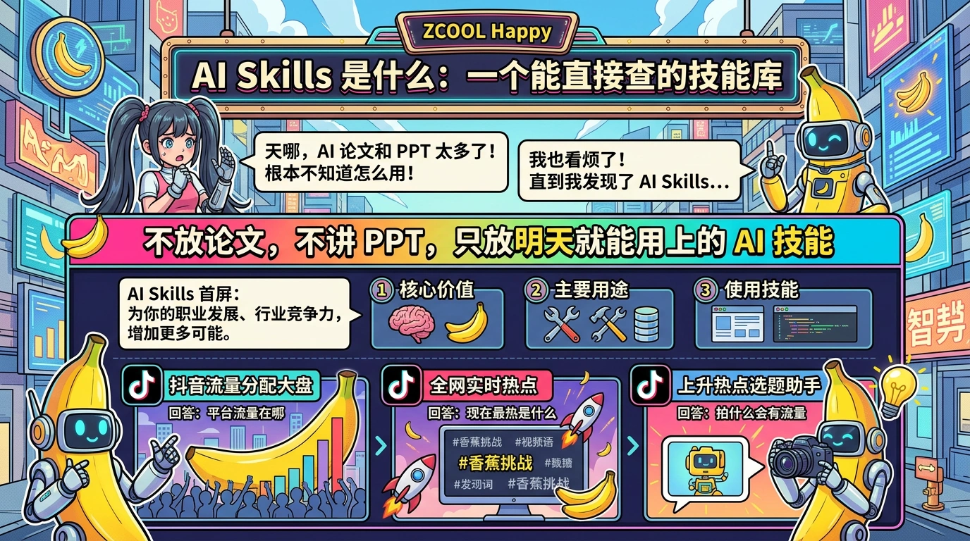 AI Skills 官网场景导览图