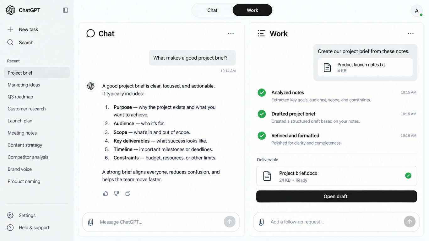 Chat answers; Work aims to finish the job