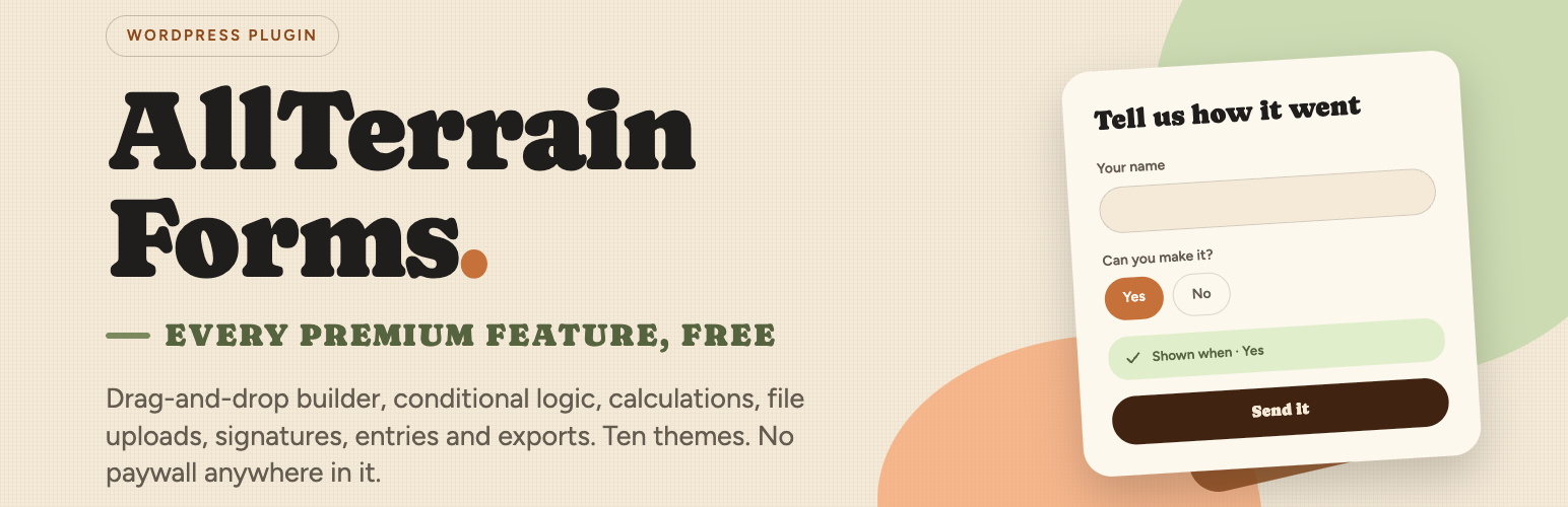 AllTerrain Forms — every premium feature, free