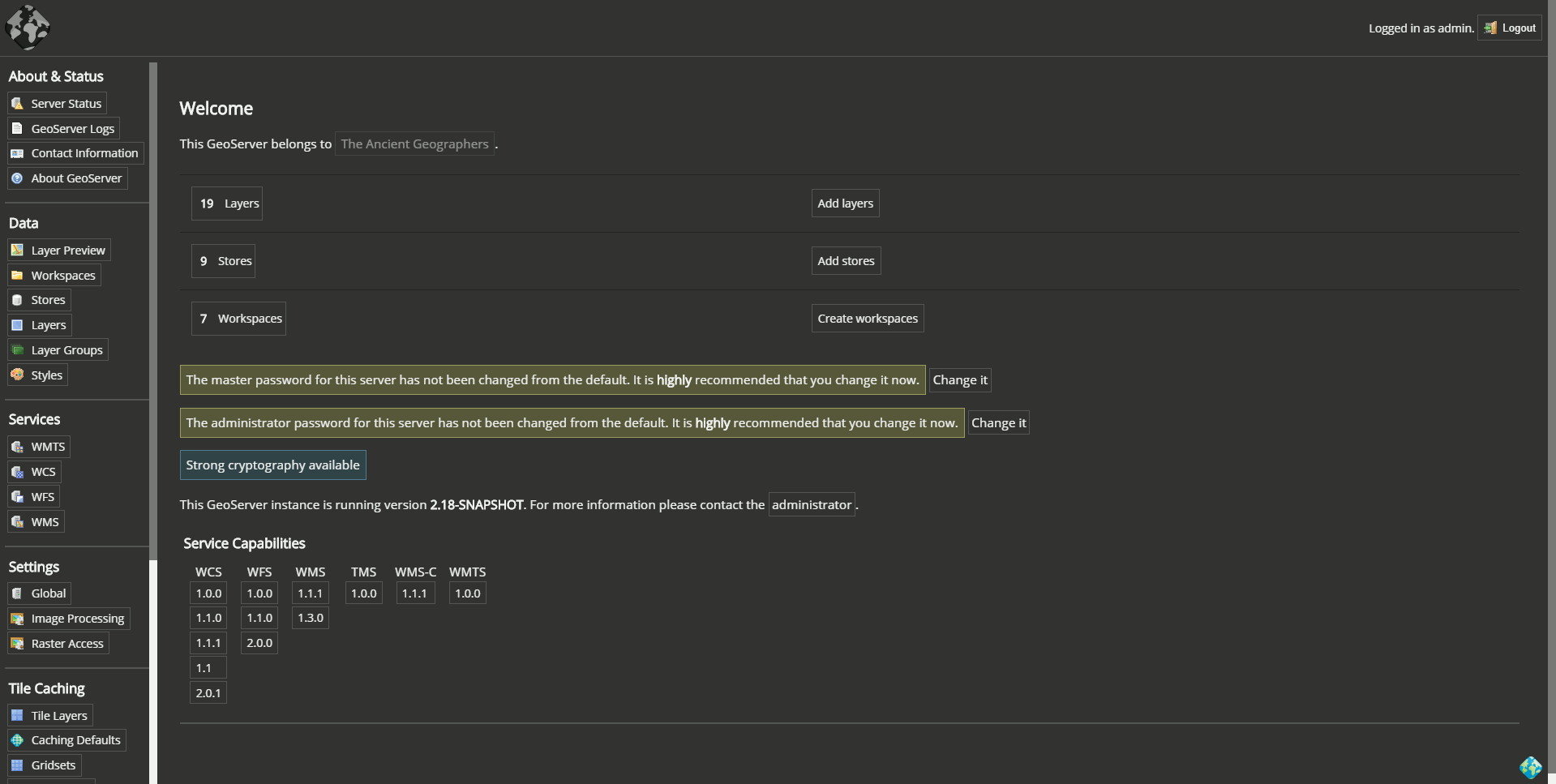 Screenshot of Dark Theme