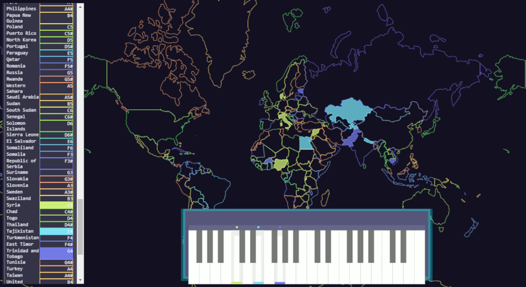 Preview of Piano Map