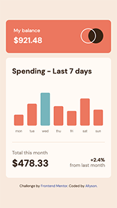 Expense Chart Component- Mobile