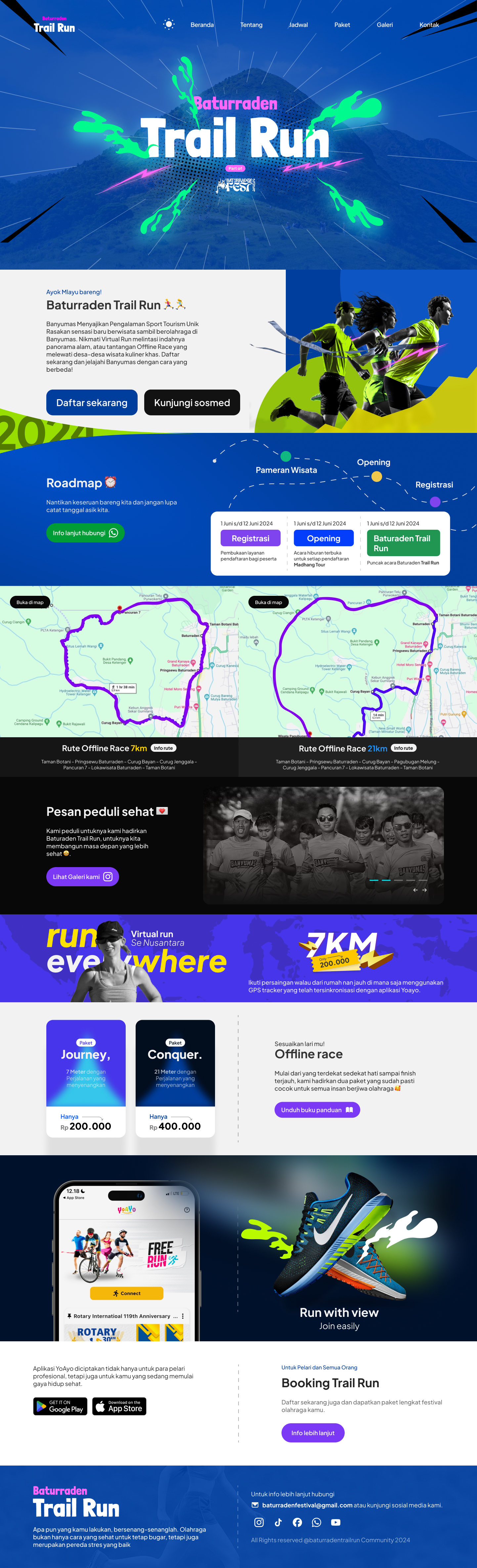 Baturraden Trail Run Website Design