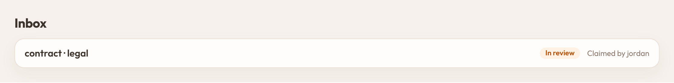 Inbox, light