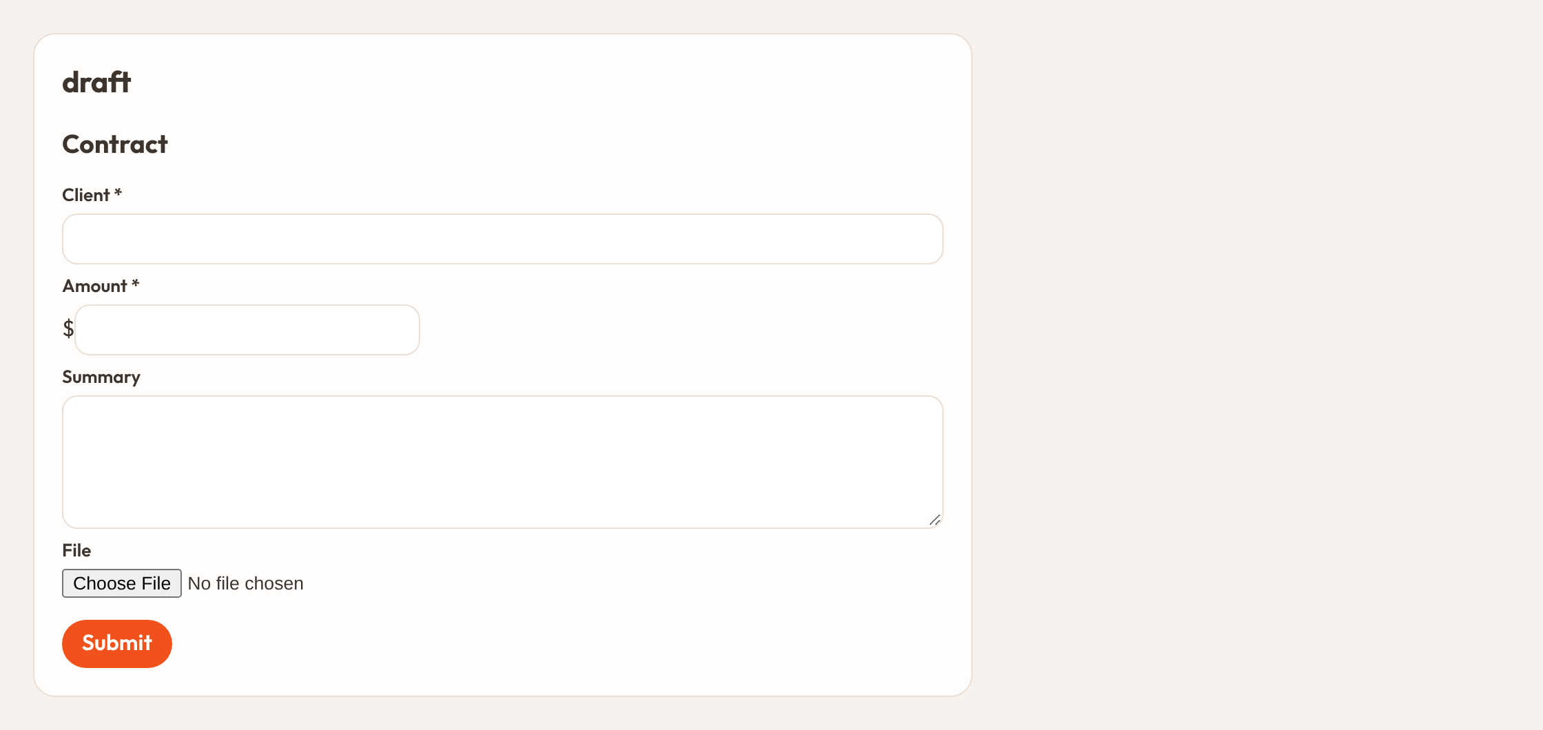 Draft task, light