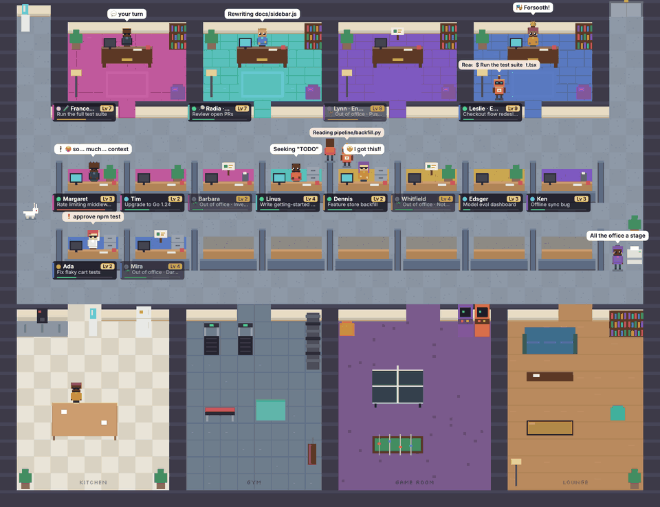 Agent Office: Claude Code sessions as pixel-art coworkers
