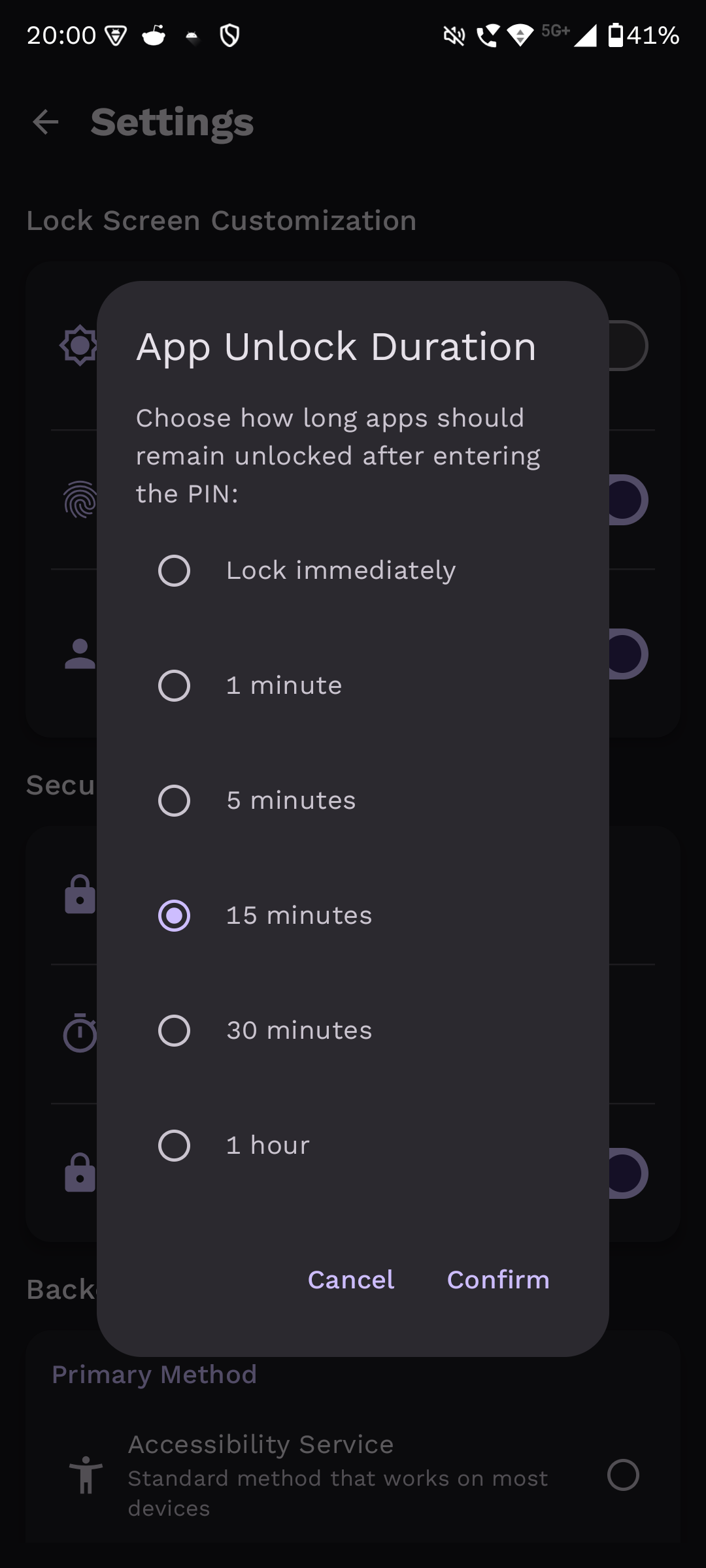 Screenshot 5 of AppLock — opens full size