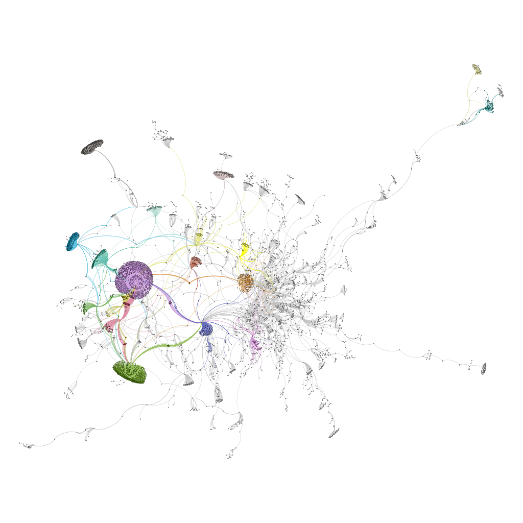 Gephi cluster visualization