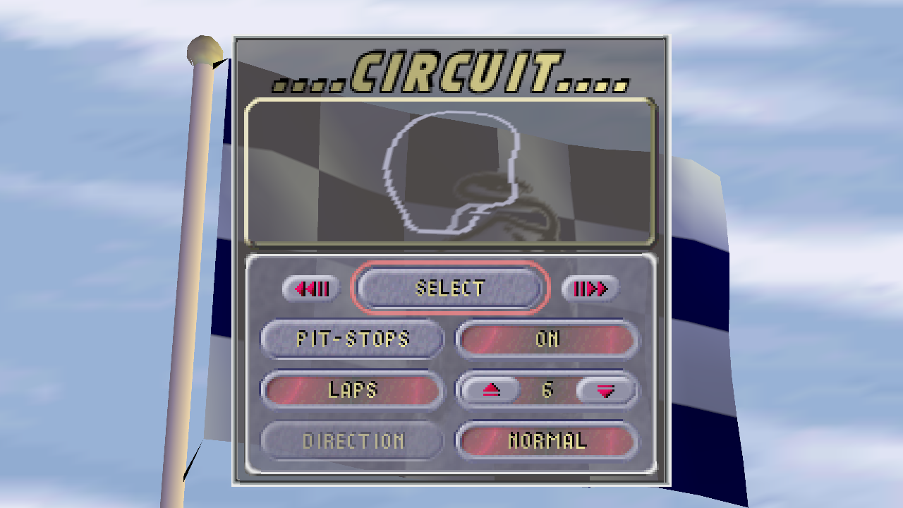 Circuit setup with the direction row