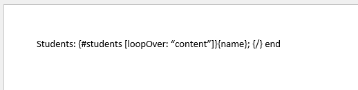 input template