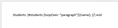 input template