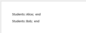 output document